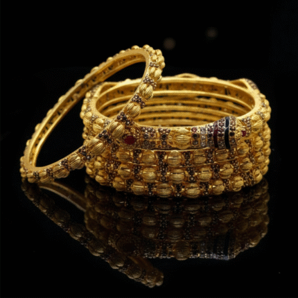 Turkish laser Cutting Gold Bangles