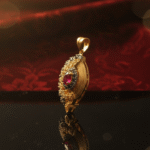 Gold locket design in Turkish style