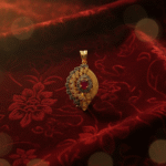 Gold locket design in Turkish style