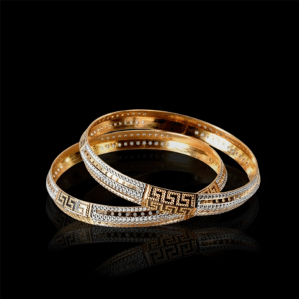 Designer Gold Laser Cutting Bangle